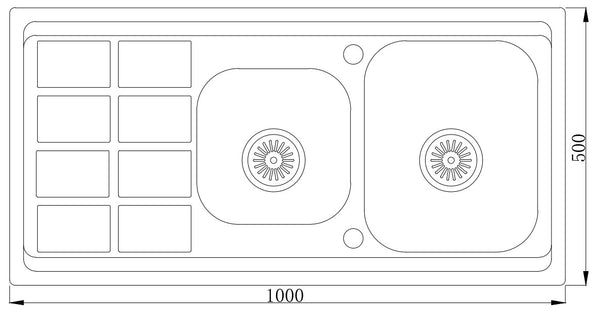 MT10050DA Escurridor Seriado Fregadero Prensado