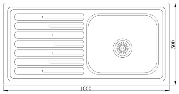 MT10050D Escurridor de tabla Seriales Fregadero prensado
