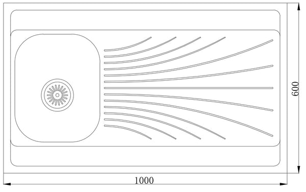 MT10060 Escurridor de tablas Seriales Fregadero prensado