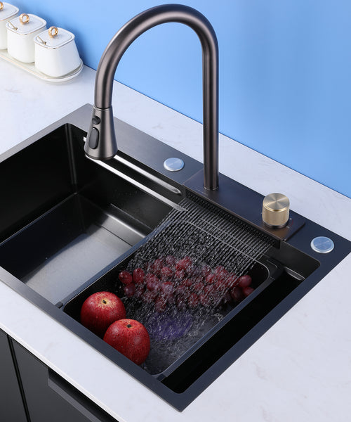 MT1158 Waterfall Kitchen Sink Stainless Steel Kitchen Sink