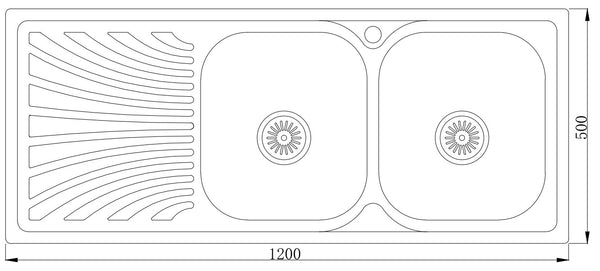 MT12050A Escurridor de tabla Seriales Fregadero prensado
