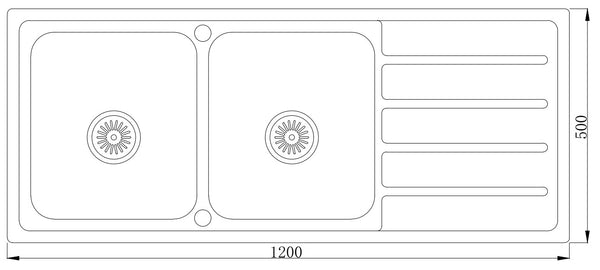 MT12050D Escurridor de tabla Seriales Fregadero prensado
