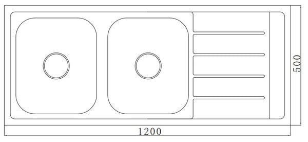 MT12050T Drainer board Serials  Pressed Sink