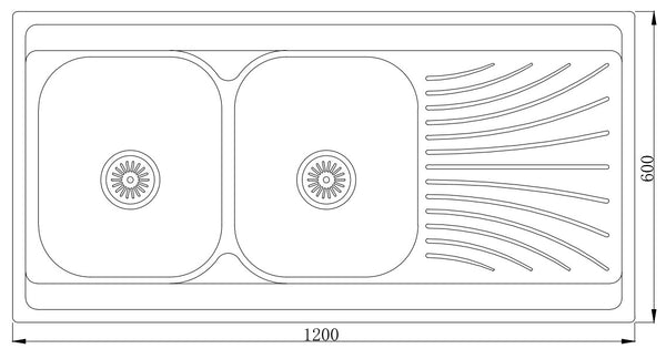 MT12060 Drainer board Serials  Pressed Sink