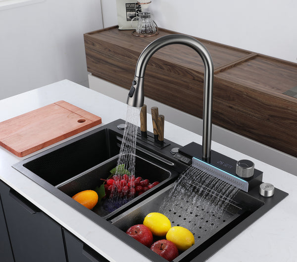 MT3154 Waterfall Kitchen Sink Stainless Steel Kitchen Sink