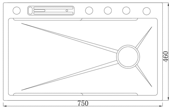 MT3154 Waterfall Kitchen Sink Stainless Steel Kitchen Sink