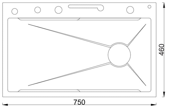 MT3158 Waterfall Kitchen Sink Stainless Steel Kitchen Sink