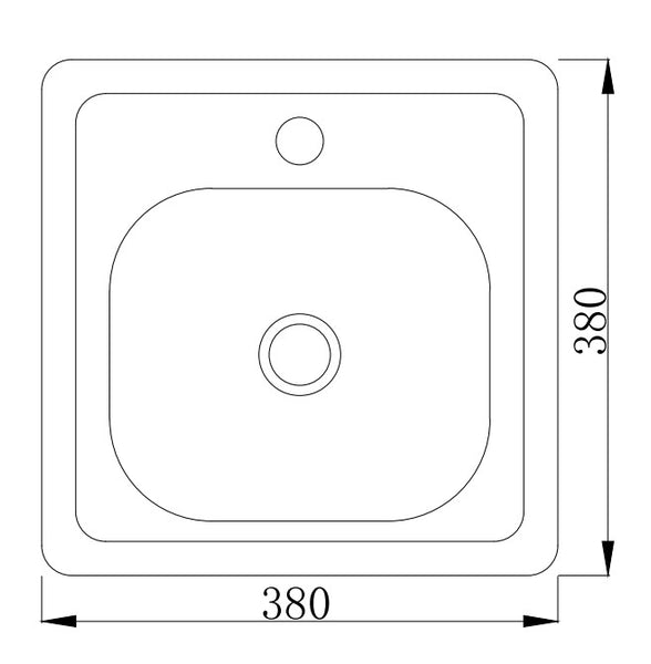 Fregadero de empotrar de acero inoxidable MT3838(1515)