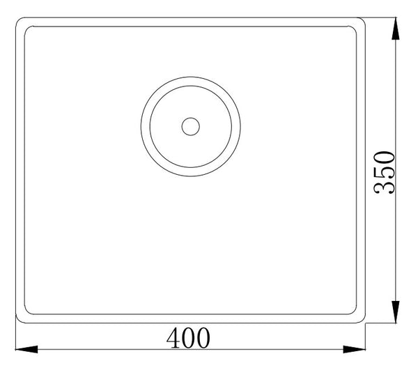 Fregadero común de una cubeta embutida MT4035