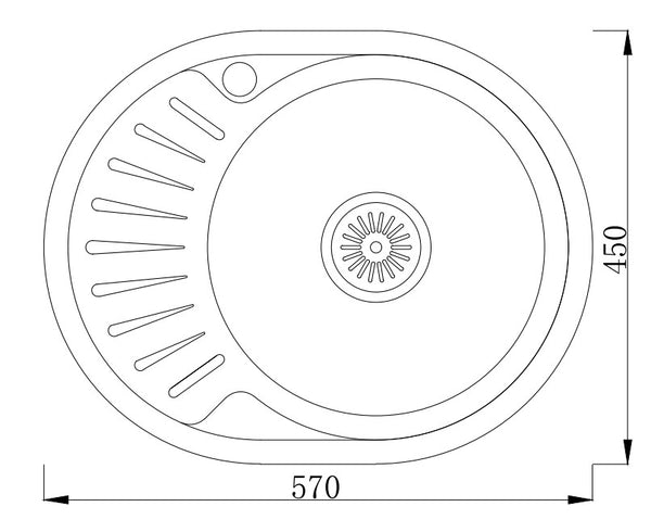 Fregadero de acero inoxidable con escurridor MT5745