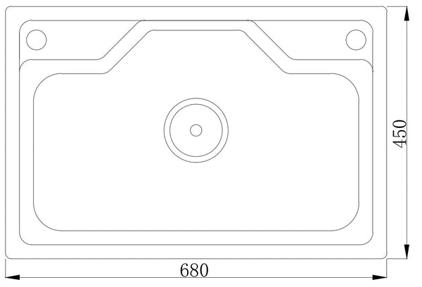 Fregadero Sencillo de Embutir MT6845