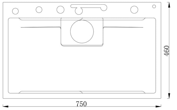 MT7546HFB11 Waterfall Kitchen Sink Stainless Steel Kitchen Sink