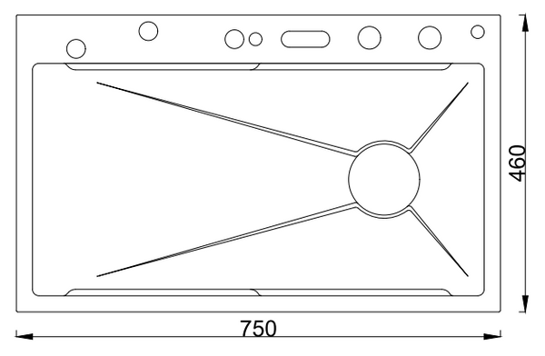 MT7546HFB13 Waterfall Kitchen Sink Stainless Steel Kitchen Sink