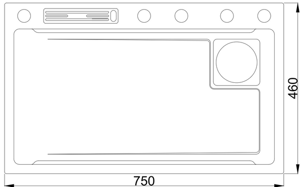 MT7546HFB7 Waterfall Kitchen Sink Stainless Steel Kitchen Sink