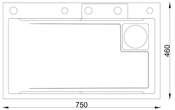 MT7546HFG Waterfall Kitchen Sink Stainless Steel Kitchen Sink