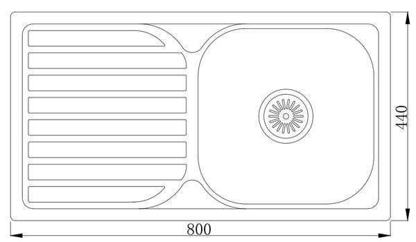 Fregadero con escurreplatos MT8044.