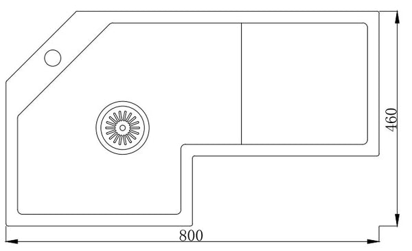 Fregadero de cuarzo Grantie MT8046