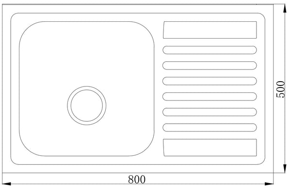 MT8050 Fregadero de encimera con escurridor