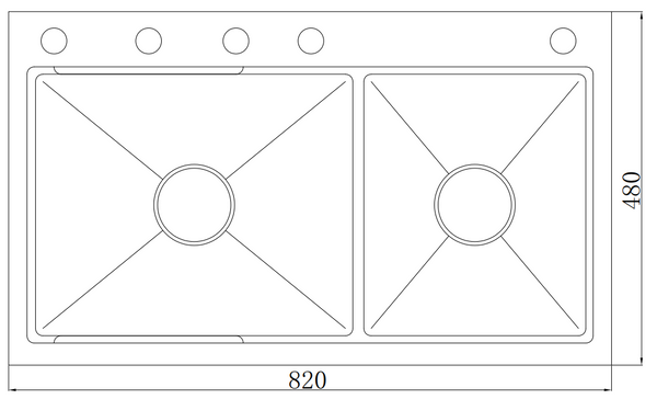 MT8248HB Waterfall Kitchen Sink Stainless Steel Kitchen Sink
