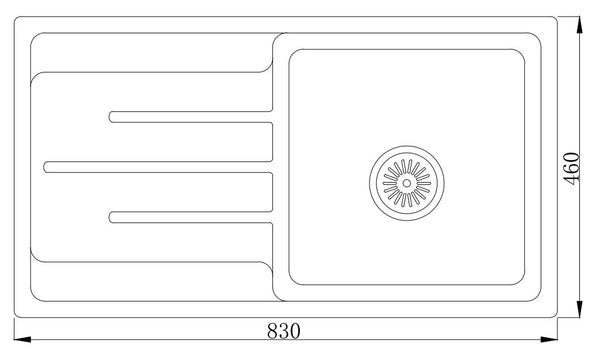 MT8346A Fregadero de empotrar con escurridor