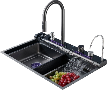 MT7546HFB13 Waterfall Kitchen Sink Stainless Steel Kitchen Sink