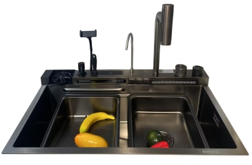 Fregadero de cocina en cascada de acero inoxidable MT7546HFB13 Fregadero de cocina