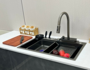 MT7546HFB7 Waterfall Kitchen Sink Stainless Steel Kitchen Sink