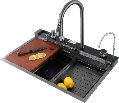 MT7546HFB9 Fregadero de Cocina Cascada Fregadero de Cocina de Acero Inoxidable