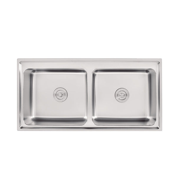 Fregadero prensado de doble seno MT10050DA