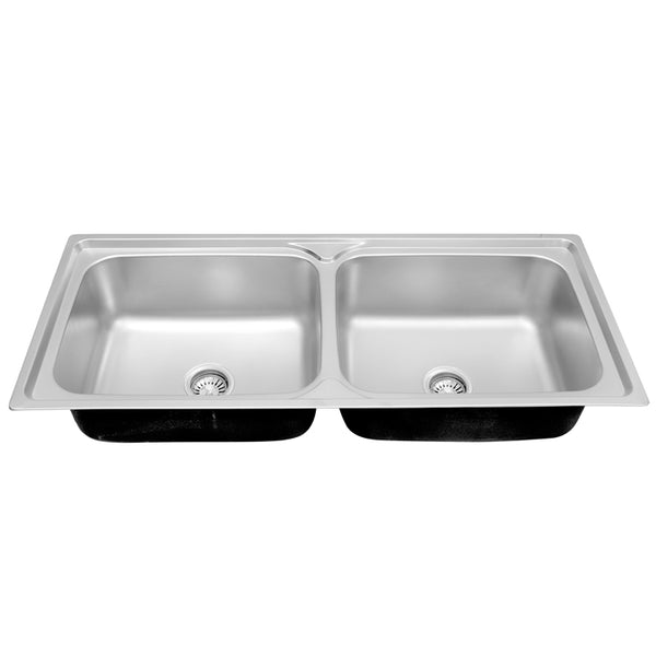 Fregadero de encastre de doble seno triangular MT11550