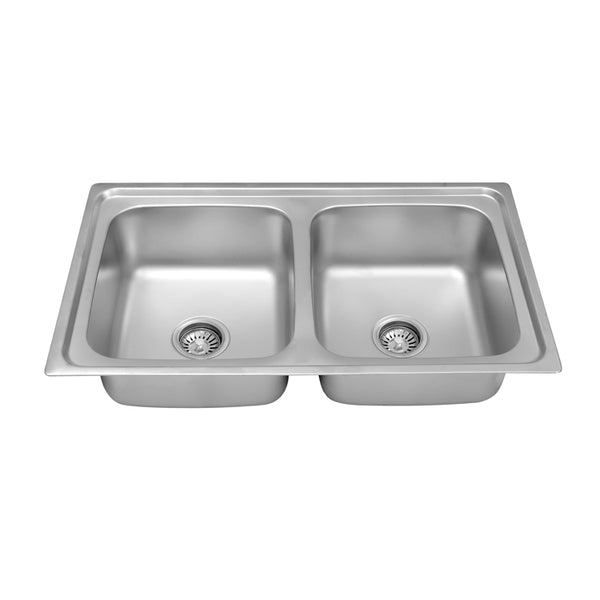 Fregadero prensado de doble seno triangular MT8060B