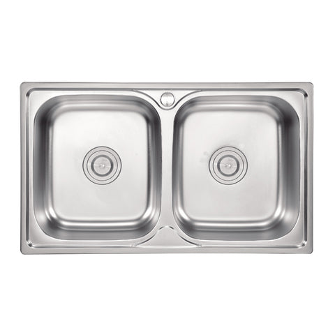 MT8248 Double Triangle Bowl Pressed Sink