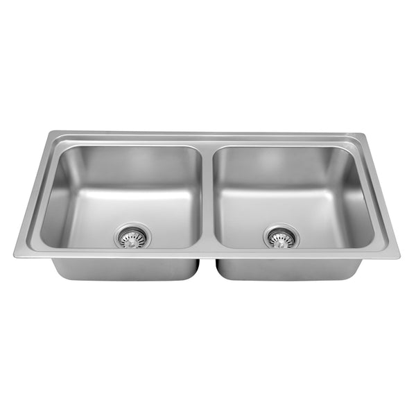 Fregadero de empotrar de doble seno triangular MT9446
